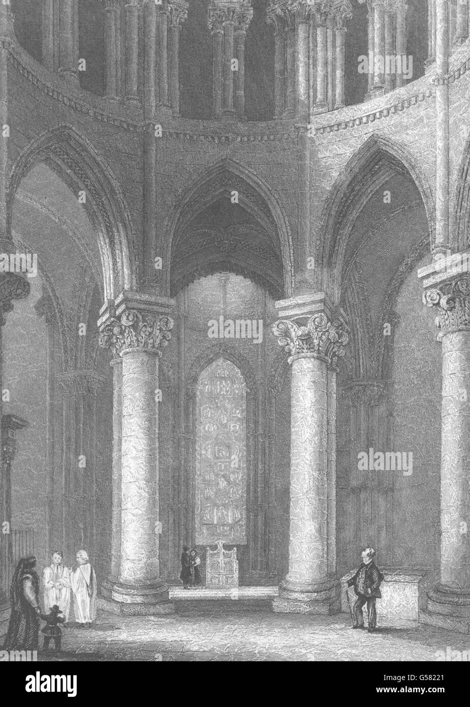 KENT: Cattedrale di Canterbury Becket della corona. (Chiocciole di mare), antica stampa 1836 Foto Stock