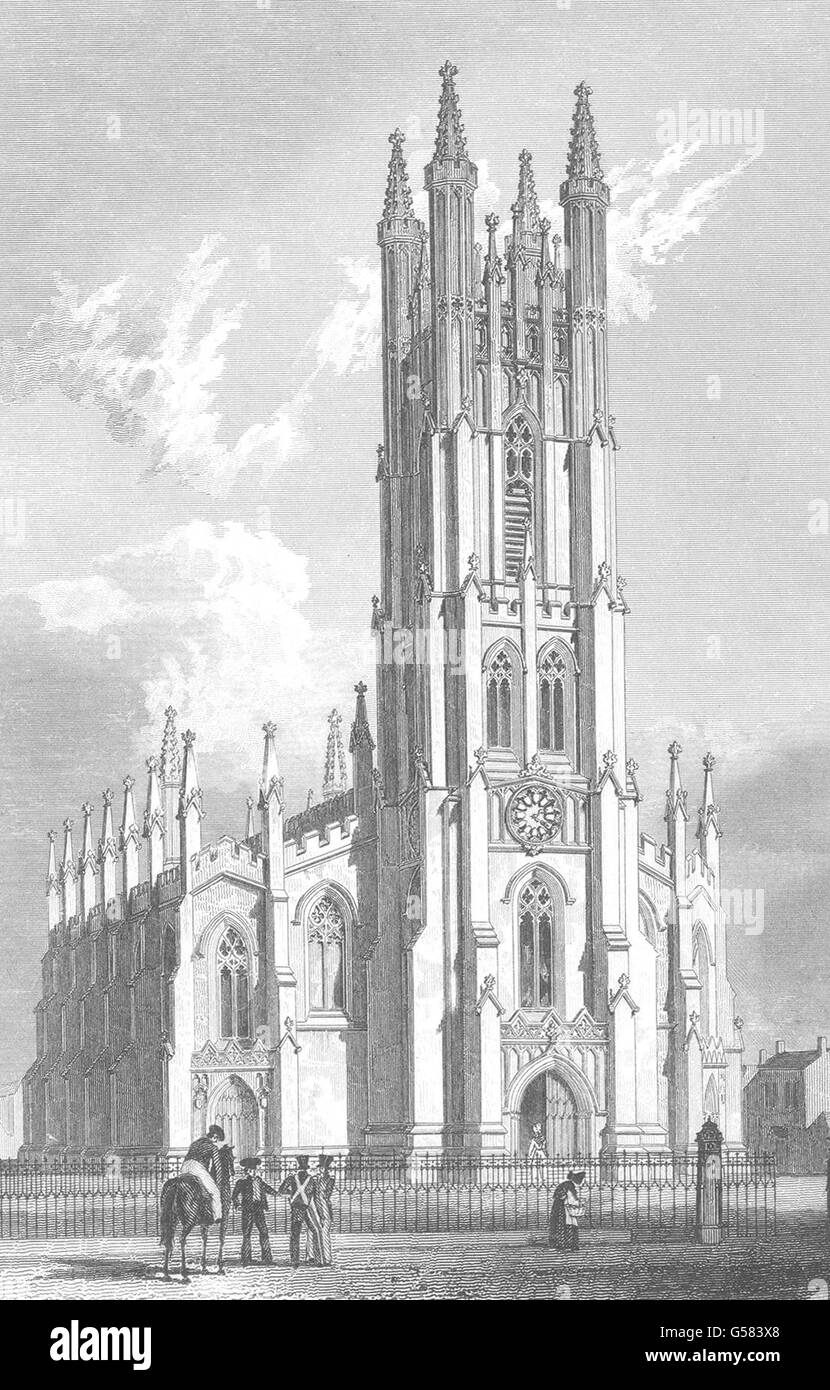 MANCHESTER: la chiesa di San Giorgio, Hulme, vicino Manchester. (Allom), stampa 1831 Foto Stock