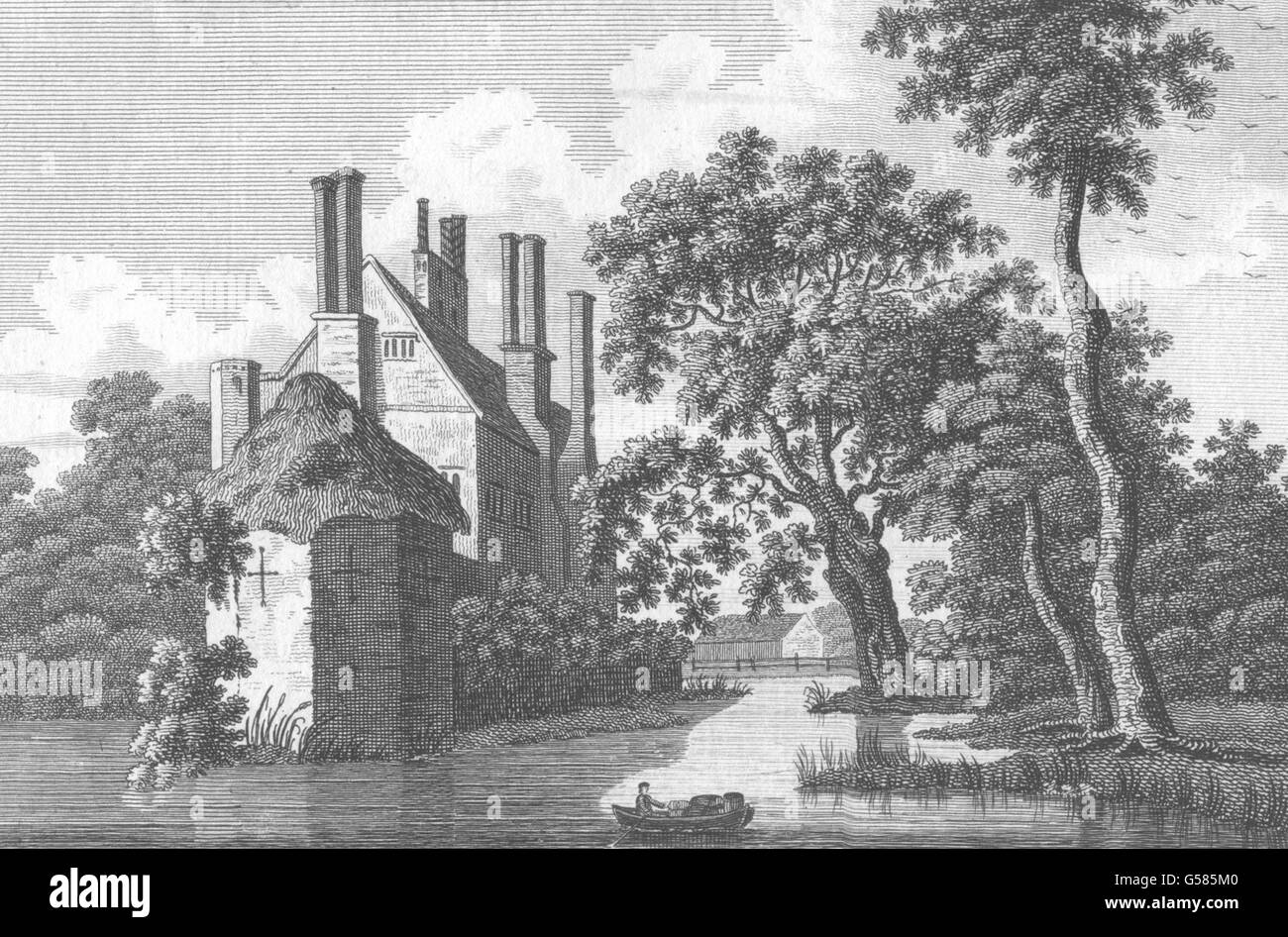 ESSEX: Netherhall, in Essex. La piastra 1, antica stampa c1780 Foto Stock