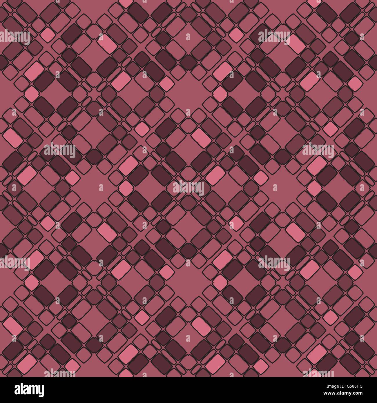 Abstract rosso scuro piastrella seamless pattern sfondo vettoriale illustrazione Illustrazione Vettoriale