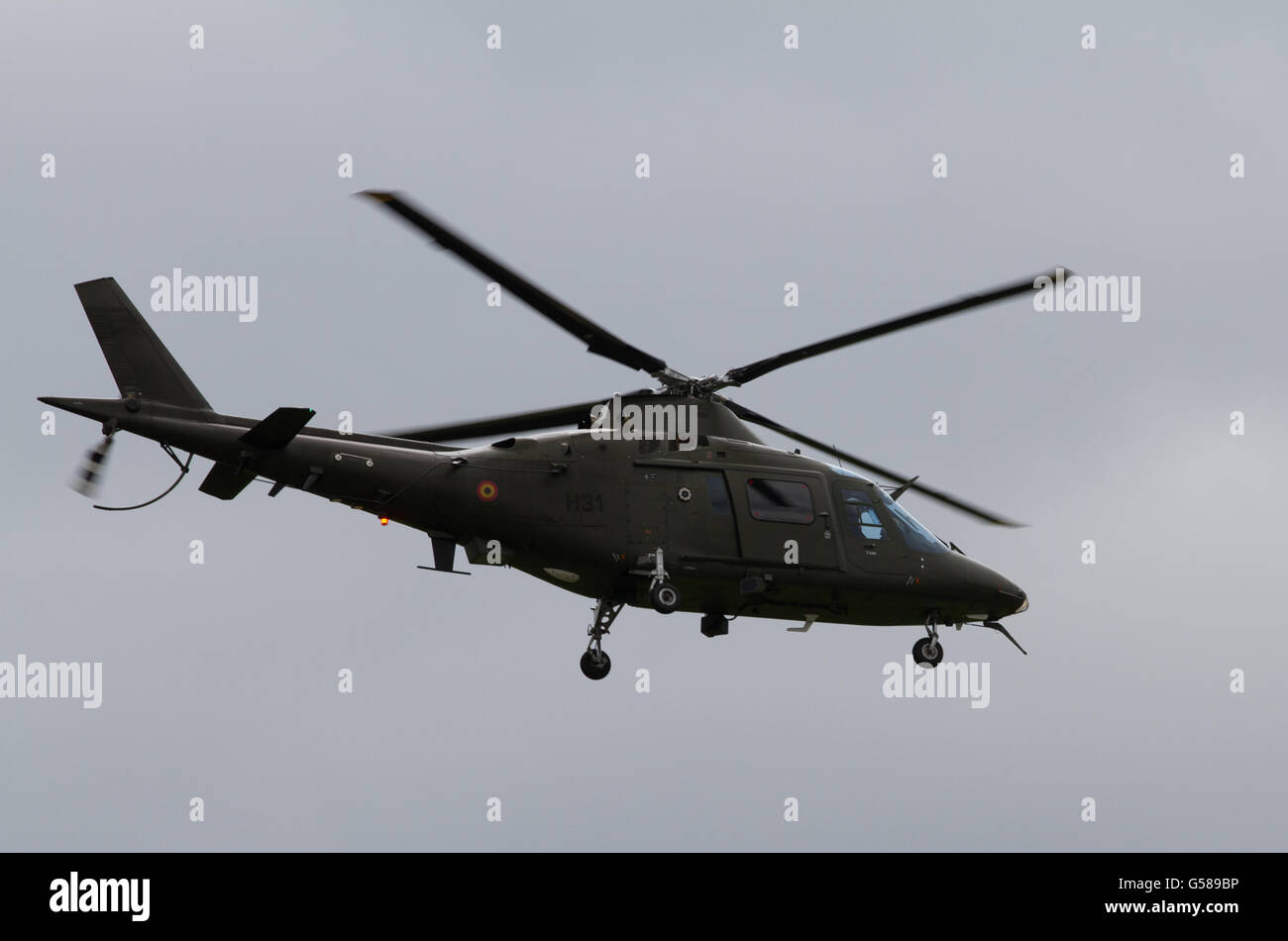 Un elicottero che vola display a RAF Cosford Air Show Foto Stock