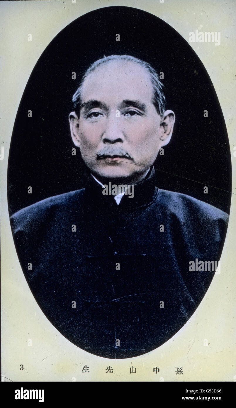 Feng Guozhang, General und Präsident der Republik China. Viaggio in Cina, Army General Feng Guozhang (1859 - 1919), Presidente della Repubblica di Cina, storia, storico, Carl Simon, scivolo in vetro colorato a mano Foto Stock