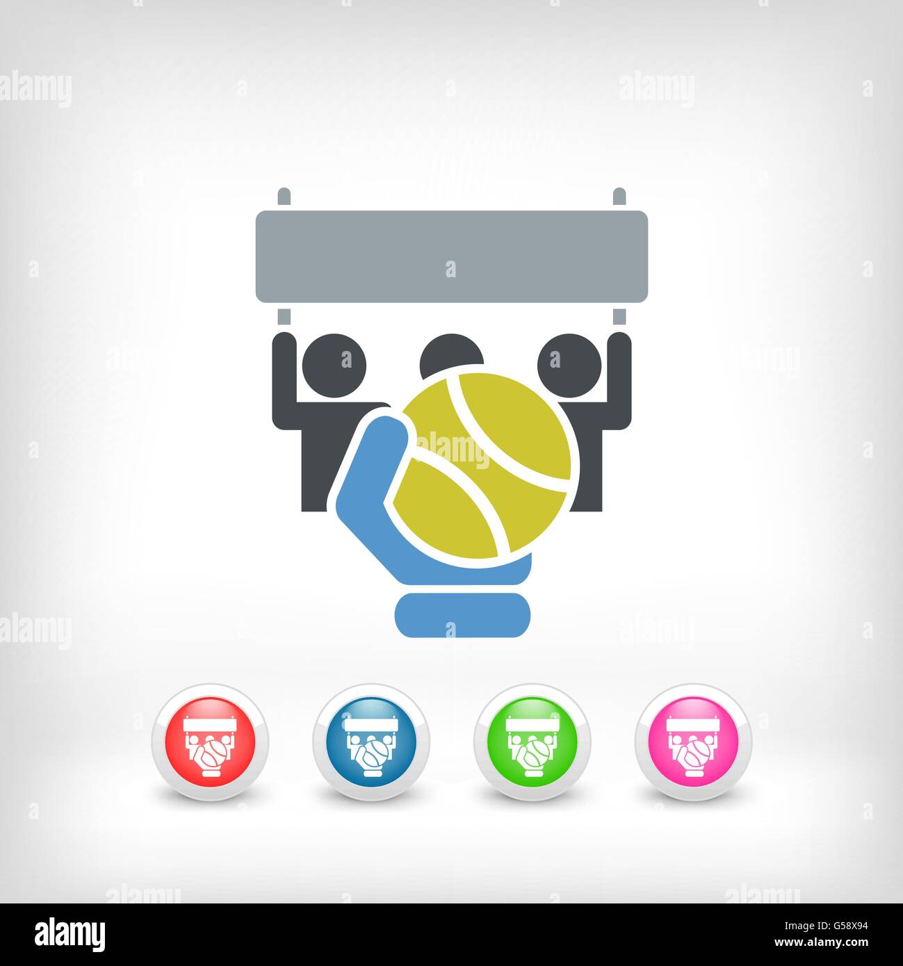 Match di Tennis Icona Illustrazione Vettoriale