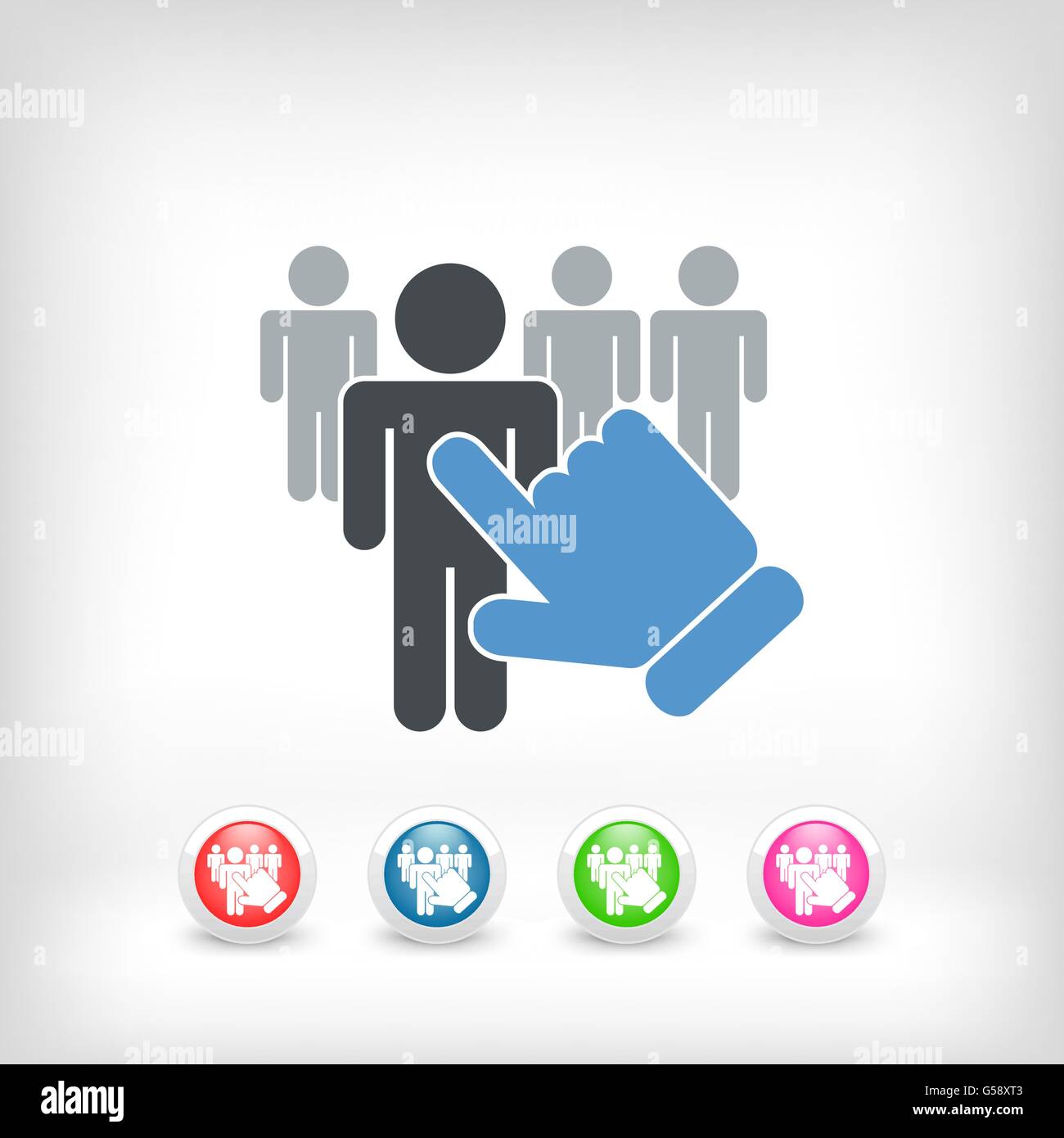 Persone icona di selezione Illustrazione Vettoriale