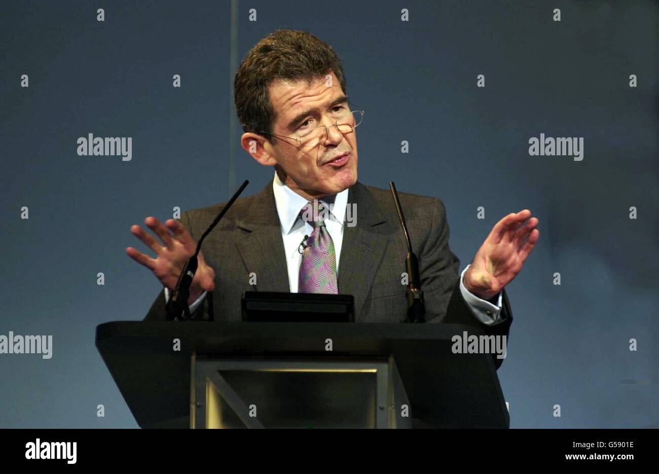 BP Amoco plc risultati John Browne Foto Stock