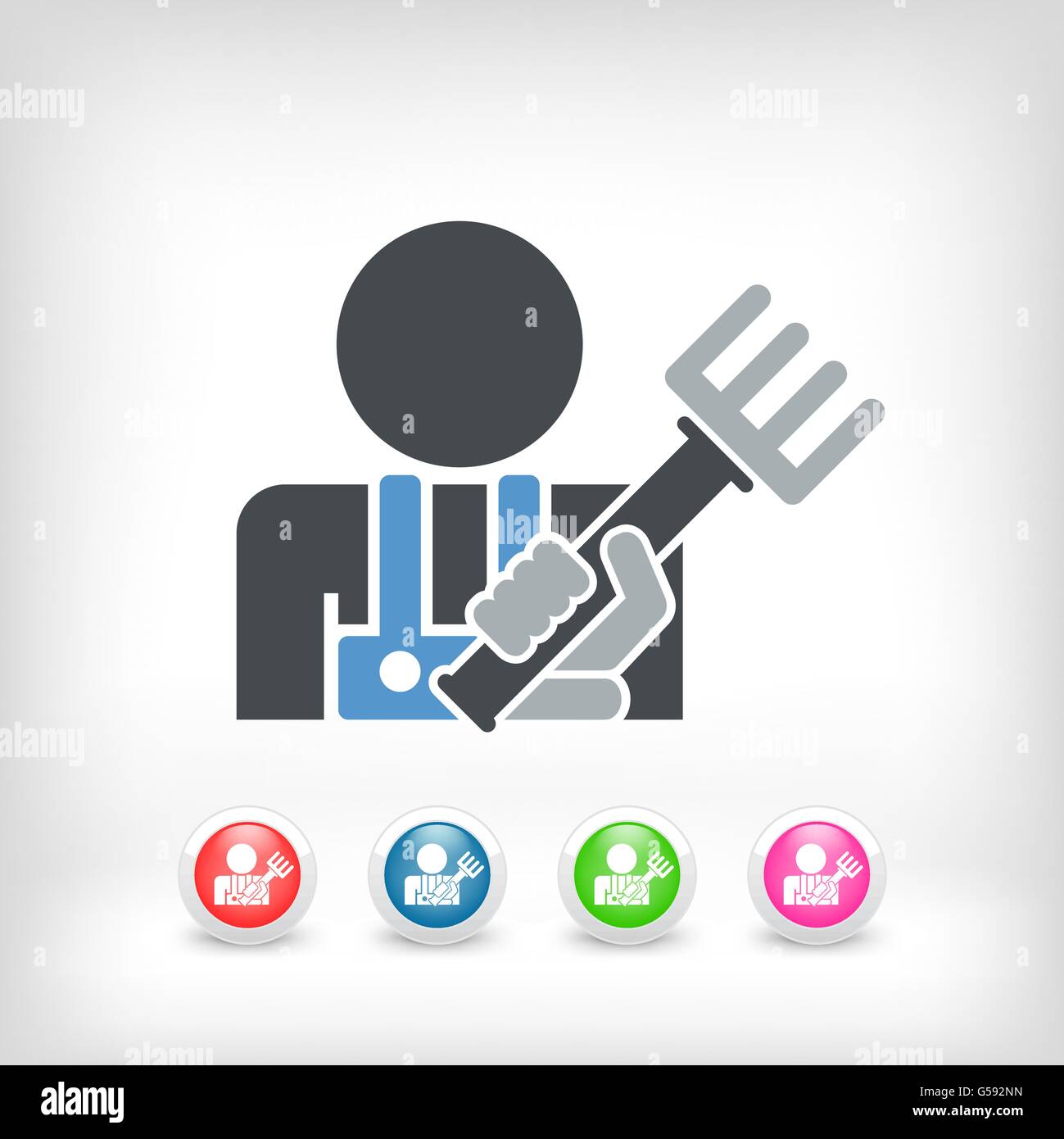 Icona di forcone Illustrazione Vettoriale