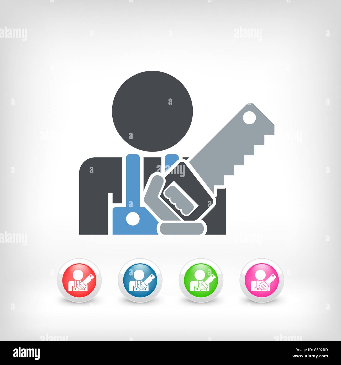 Icona di Woodman Illustrazione Vettoriale