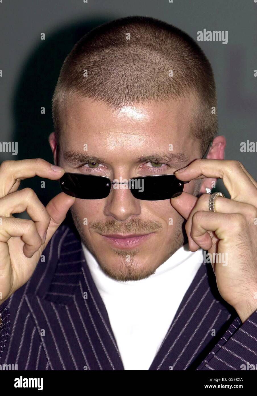 Beckham lancia gli occhiali da sole Foto Stock