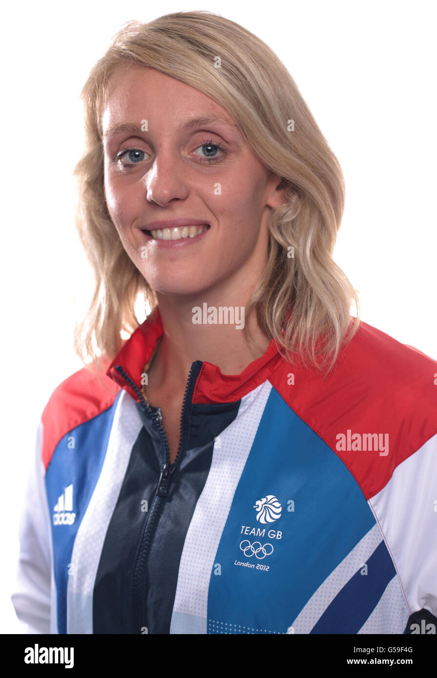 Olimpiadi - Olimpiadi di Londra 2012 - Team GB Kitting out - Nuoto - Loughborough University. Fran Halsall della Gran Bretagna durante la sessione di kitting out di Londra 2012 alla Loughborough University di Loughborough. Foto Stock