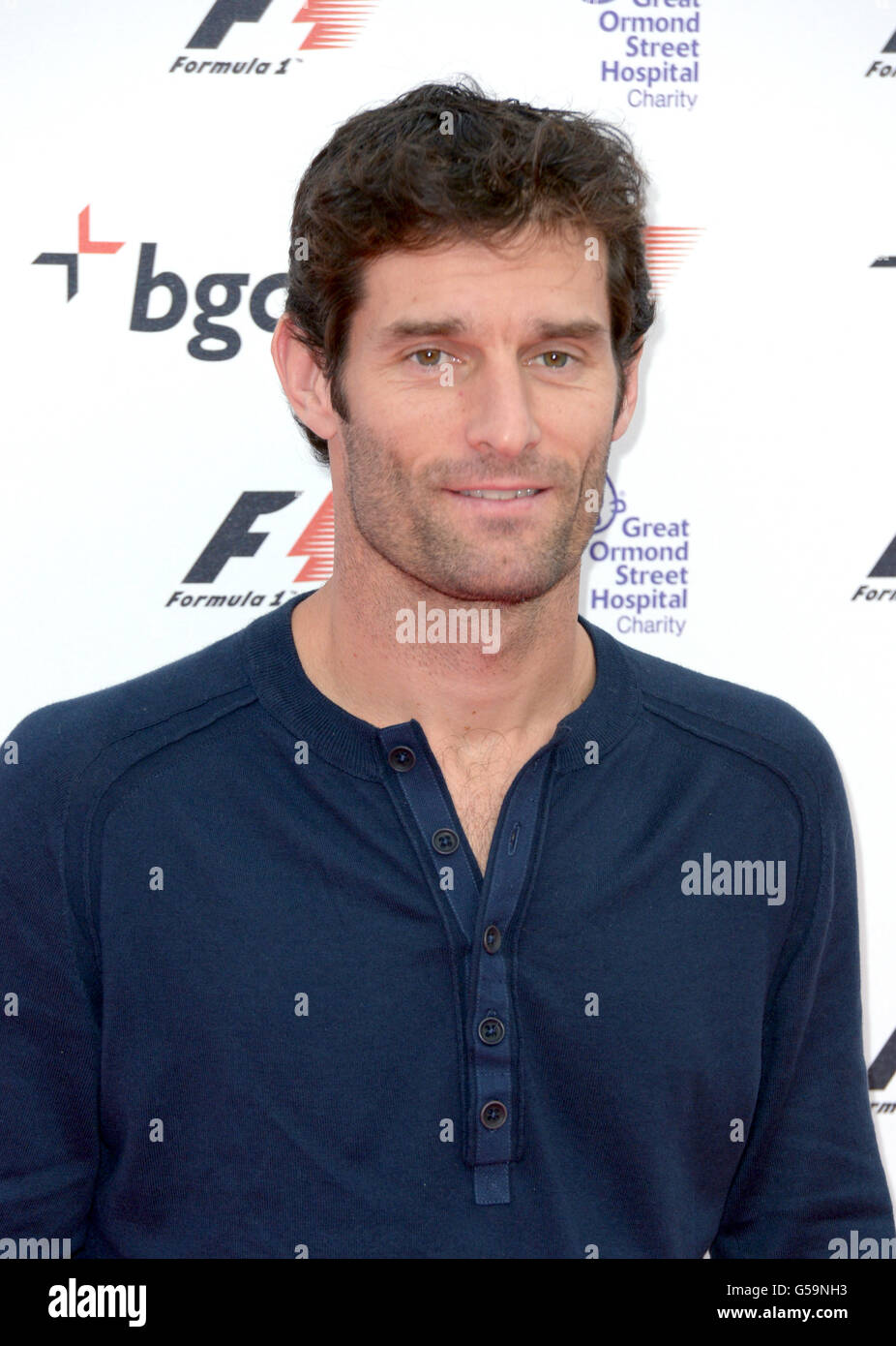 Formula uno Grand Prix Launch Party 2012 - Londra. Mark Webber partecipa al partito di F1 in aiuto del Great Ormond Street Hospital a Battersea Evolution Foto Stock