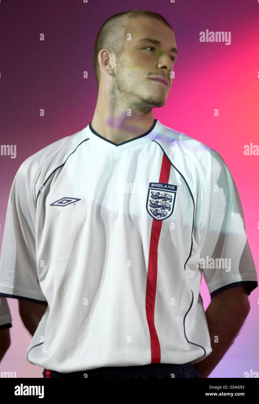 Beckham Inghilterra nuovo kit Foto Stock