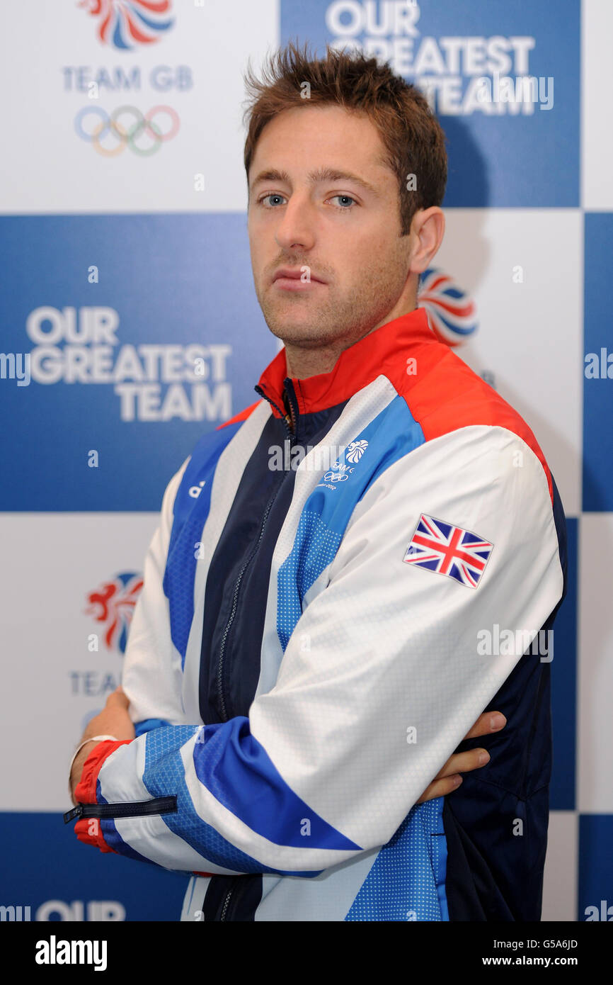 Olimpiadi - Olimpiadi di Londra 2012 - Team GB Kitting out - Hockey da uomo - Loughborough University. Iain Lewers della Gran Bretagna durante la sessione di kitting out di Londra 2012 alla Loughborough University di Loughborough. Foto Stock