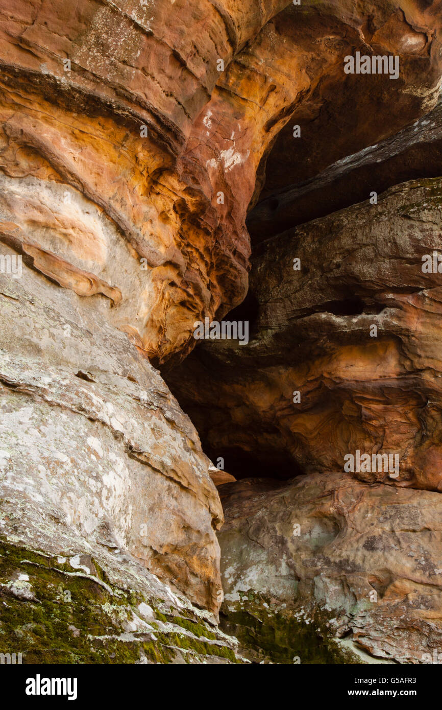 Cavern Rock formazione al Giardino degli dèi, Shawnee National Forest Foto Stock