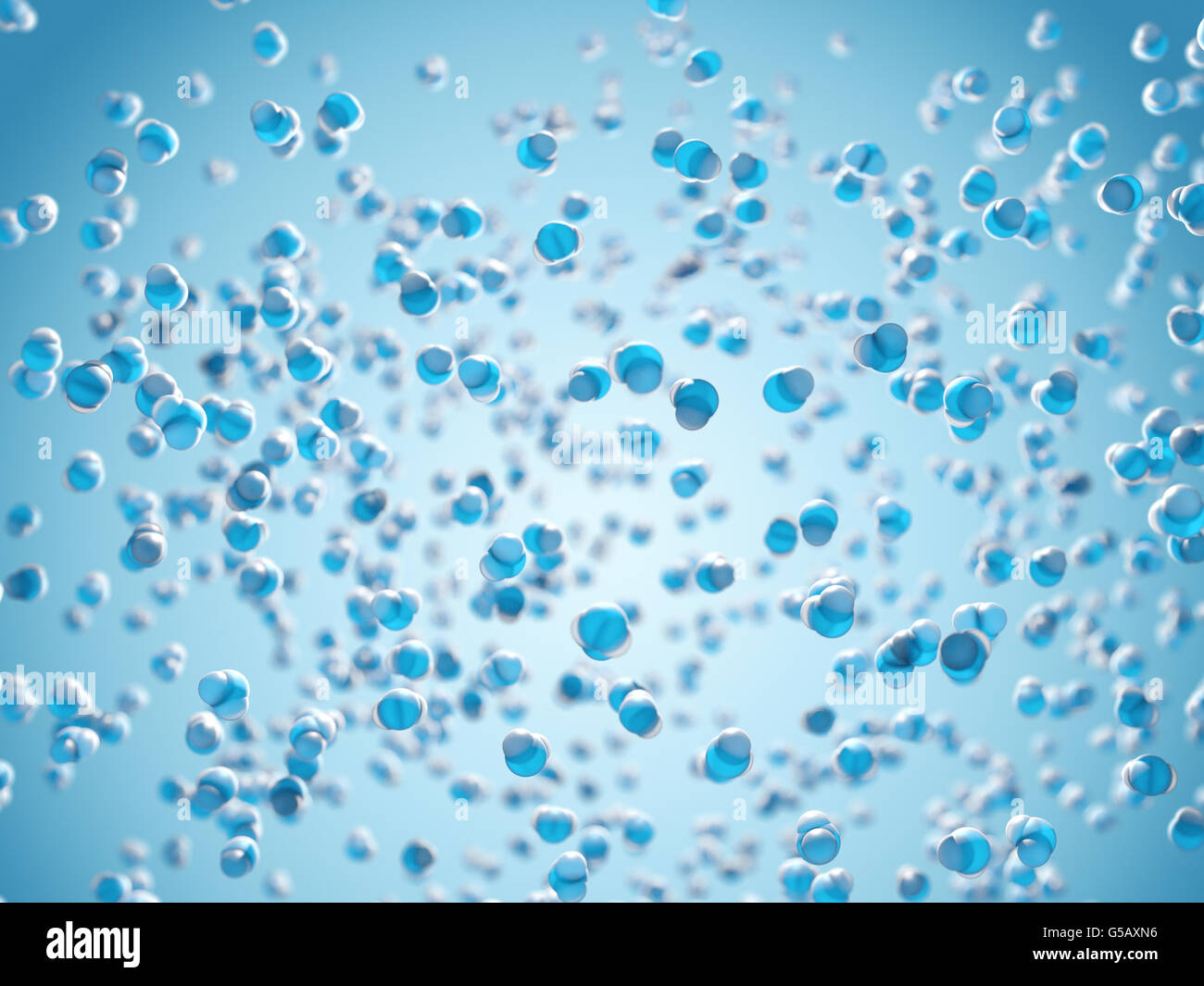 Goccia di acqua pura. L' acqua è un composto chimico contenente uno di ossigeno e due atomi di idrogeno Foto Stock