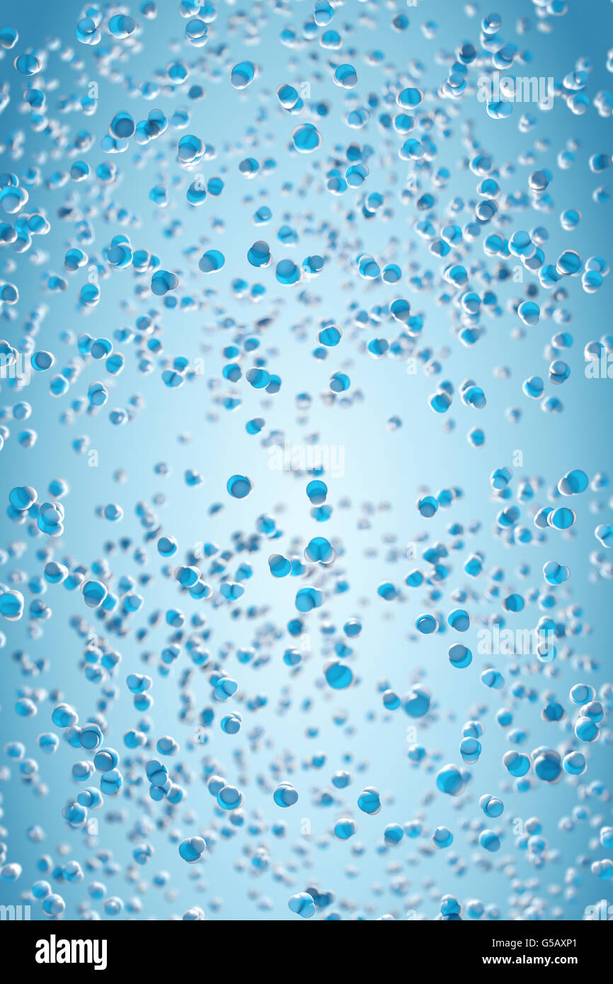 Goccia di acqua pura. L' acqua è un composto chimico contenente uno di ossigeno e due atomi di idrogeno Foto Stock