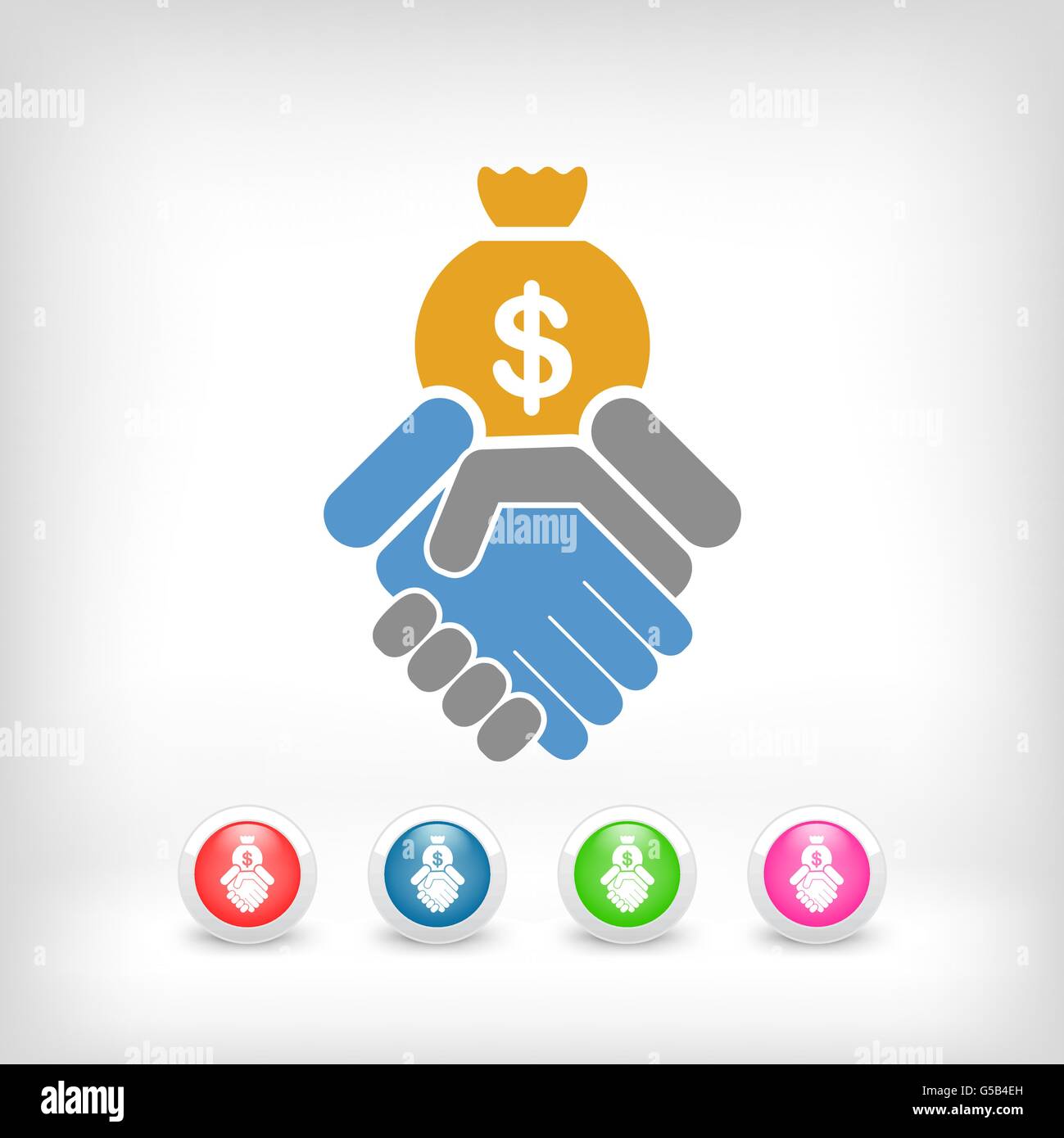 Accordo finanziario icona Illustrazione Vettoriale