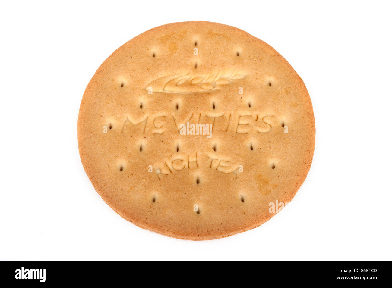 LONDON, Regno Unito - 16 giugno 2016: un ricco McVities tè biscotto isolate su uno sfondo bianco, il 16 giugno 2016. McVities è Foto Stock