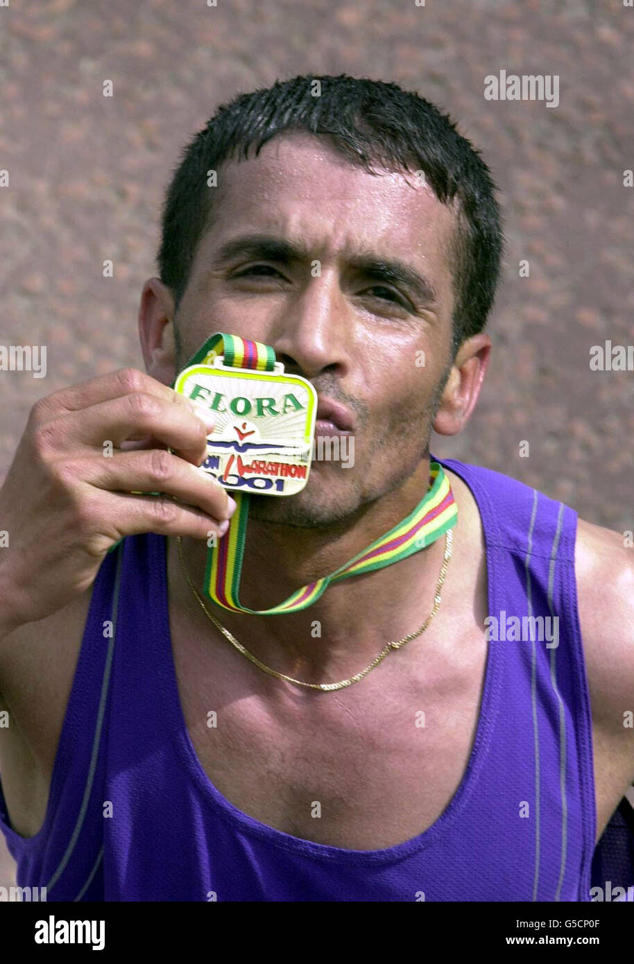 Maratona di Londra El Mouaziz Foto Stock