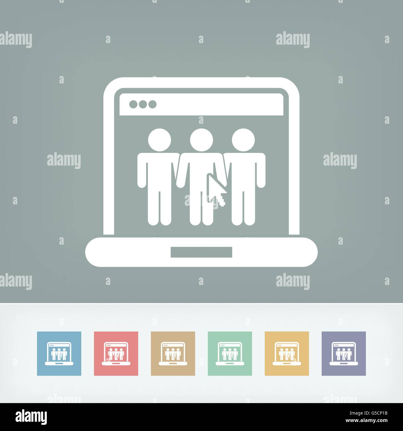 Icona sociale Web Illustrazione Vettoriale