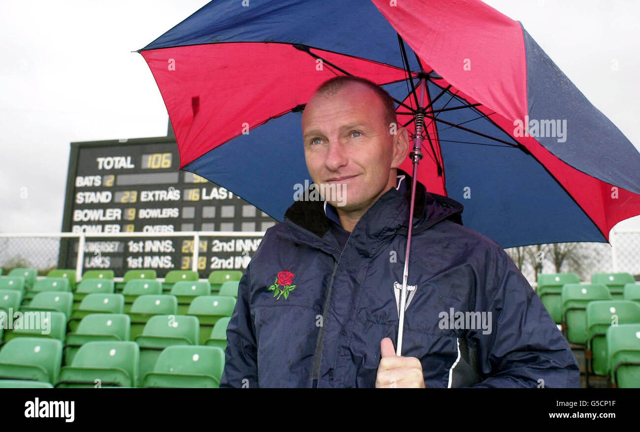 Somerset v Lancs Fairbrother pioggia Foto Stock