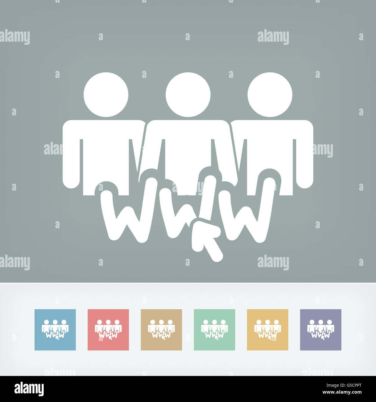 Illustrazione di sociale icona di rete Illustrazione Vettoriale