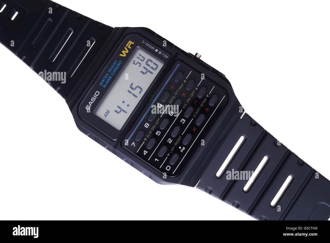 Databank Casio orologio calcolatrice CA-53W-1Z 80's icona Foto Stock