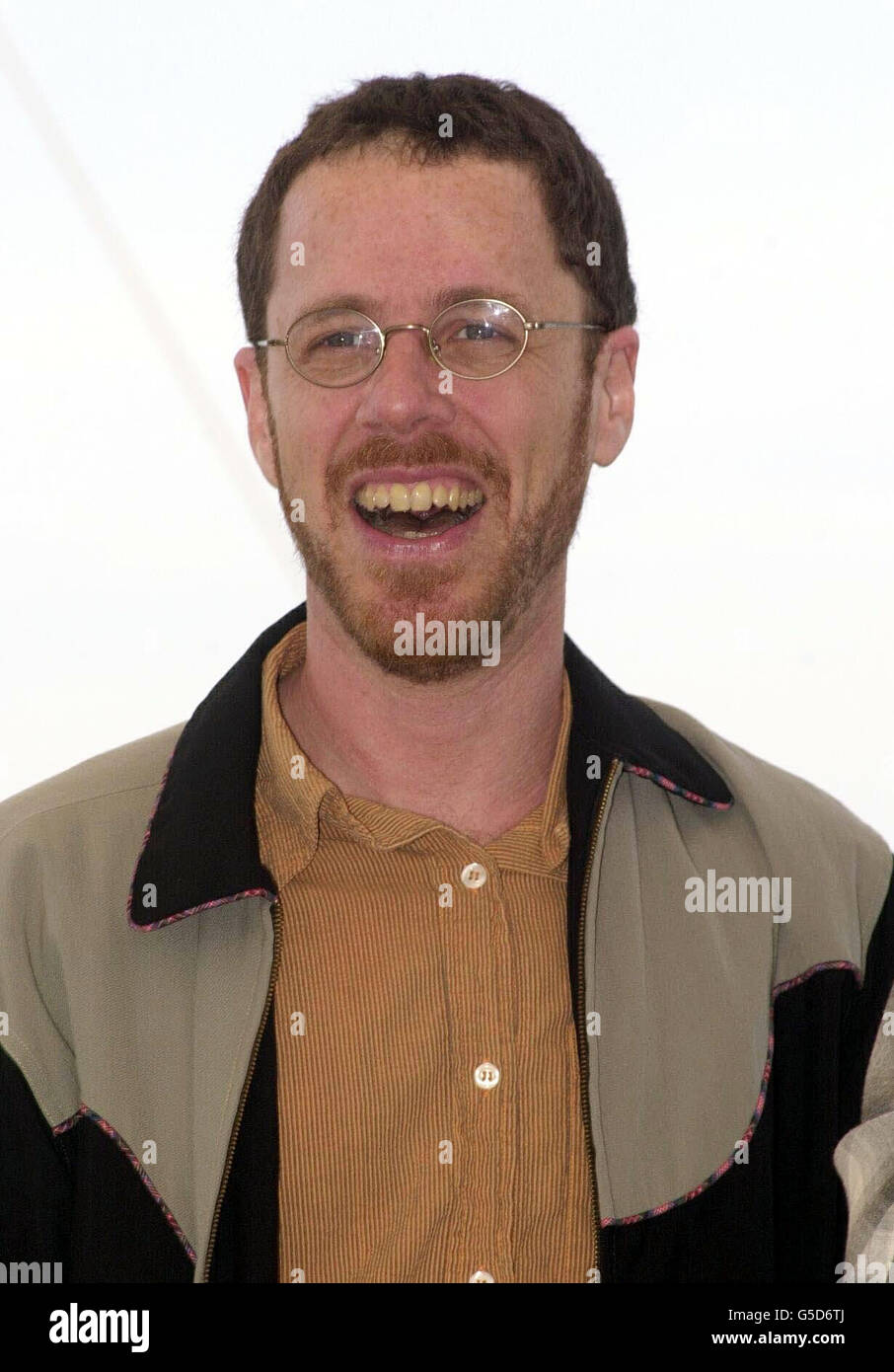 Ethan Coen durante una fotocellula per il film del fratello Coen, "l'uomo che non c'era", che si esibirà al 54esimo Festival di Cannes. Foto Stock