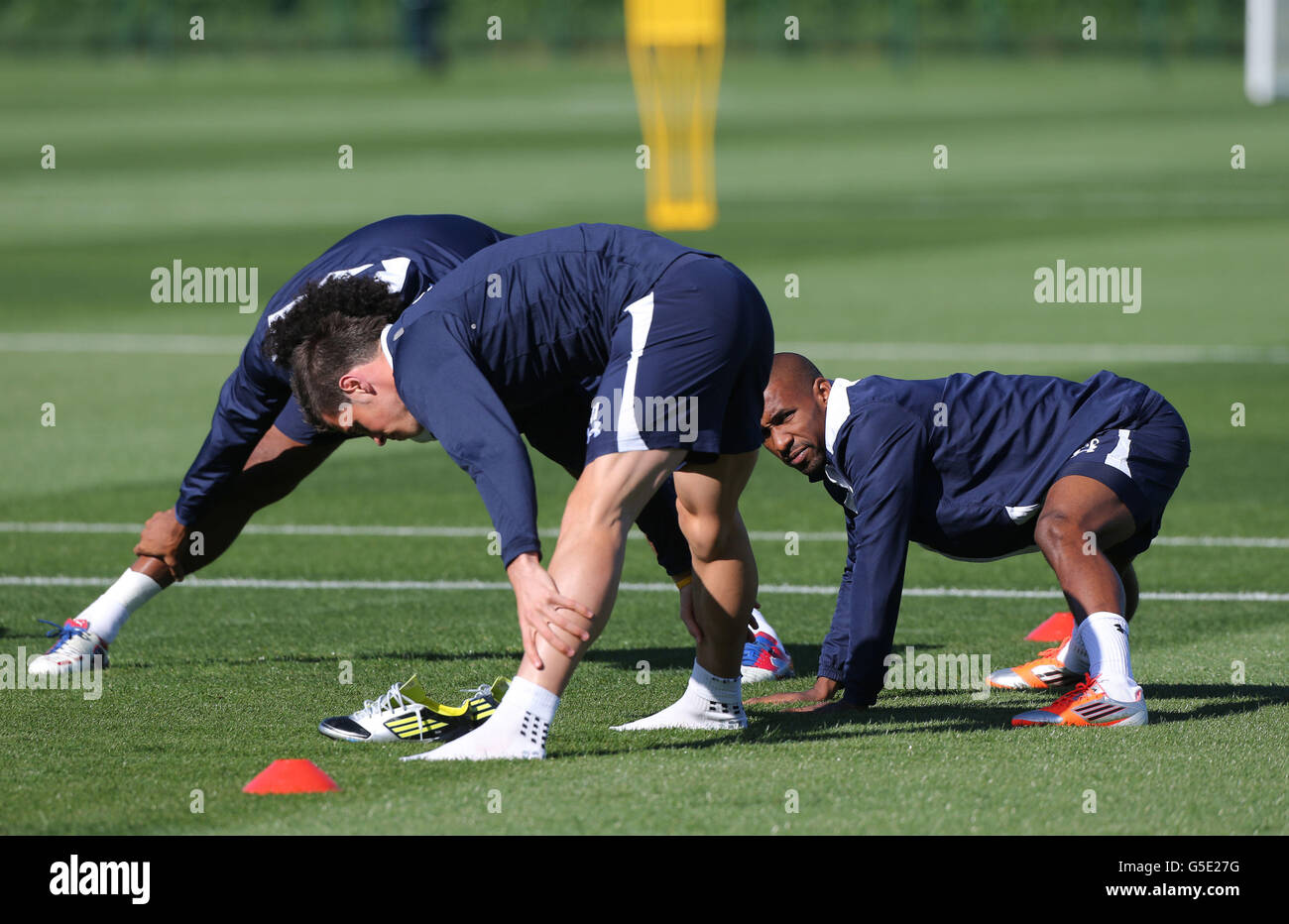 Calcio - Europa League - Gruppo J - Tottenham Hotspur v Lazio - Tottenham Training Session - Bulls Cross. Jermain Defoe di Tottenham Hotspur durante la sessione di allenamento a Bulls Cross, Londra. Foto Stock