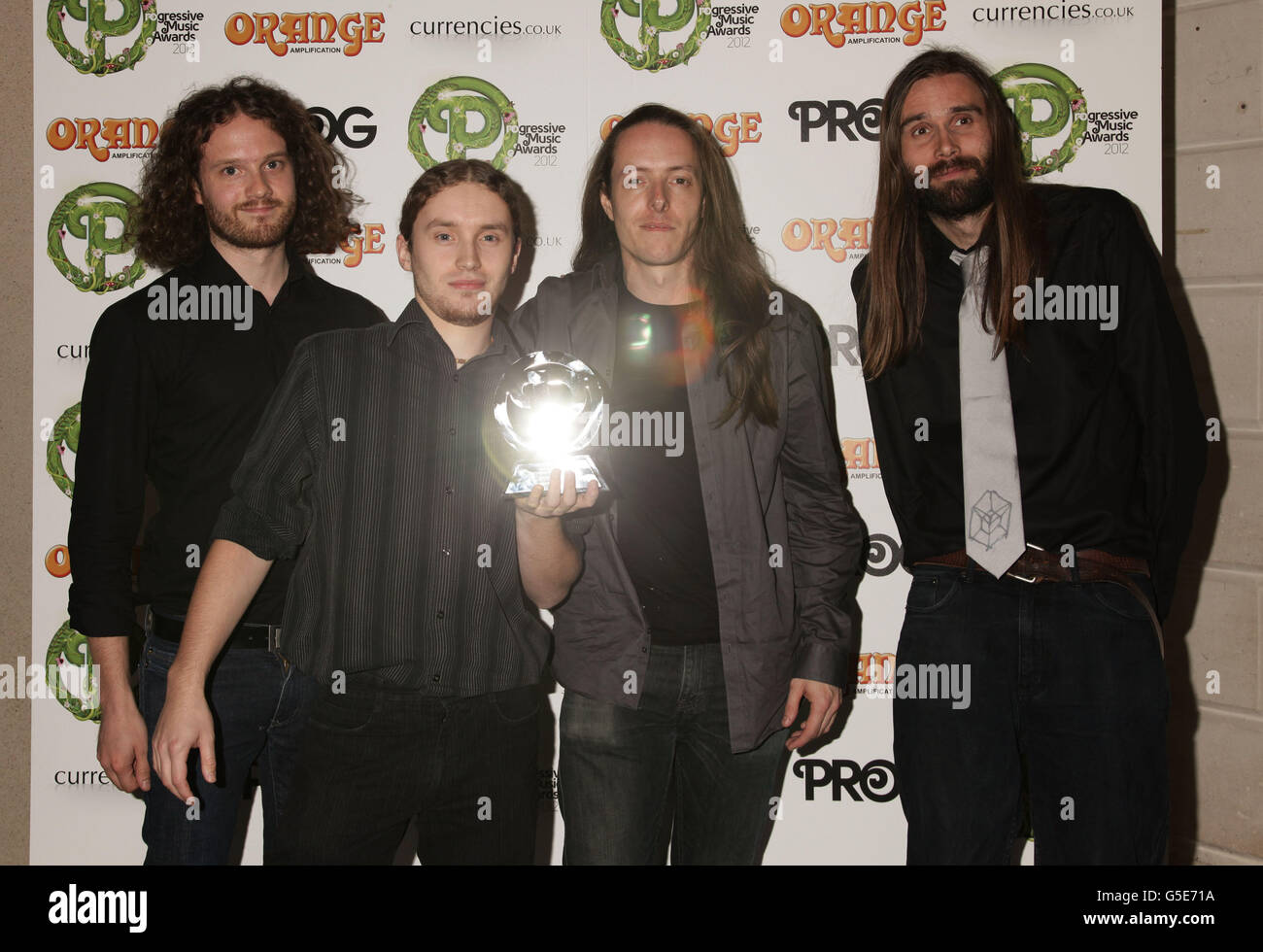 Orange Amplification Progressive Music Awards - Londra. Tesseract con il loro New Blood Award ai Progressive Music Awards presso i Kew Gardens di Richmond, Surrey. Foto Stock