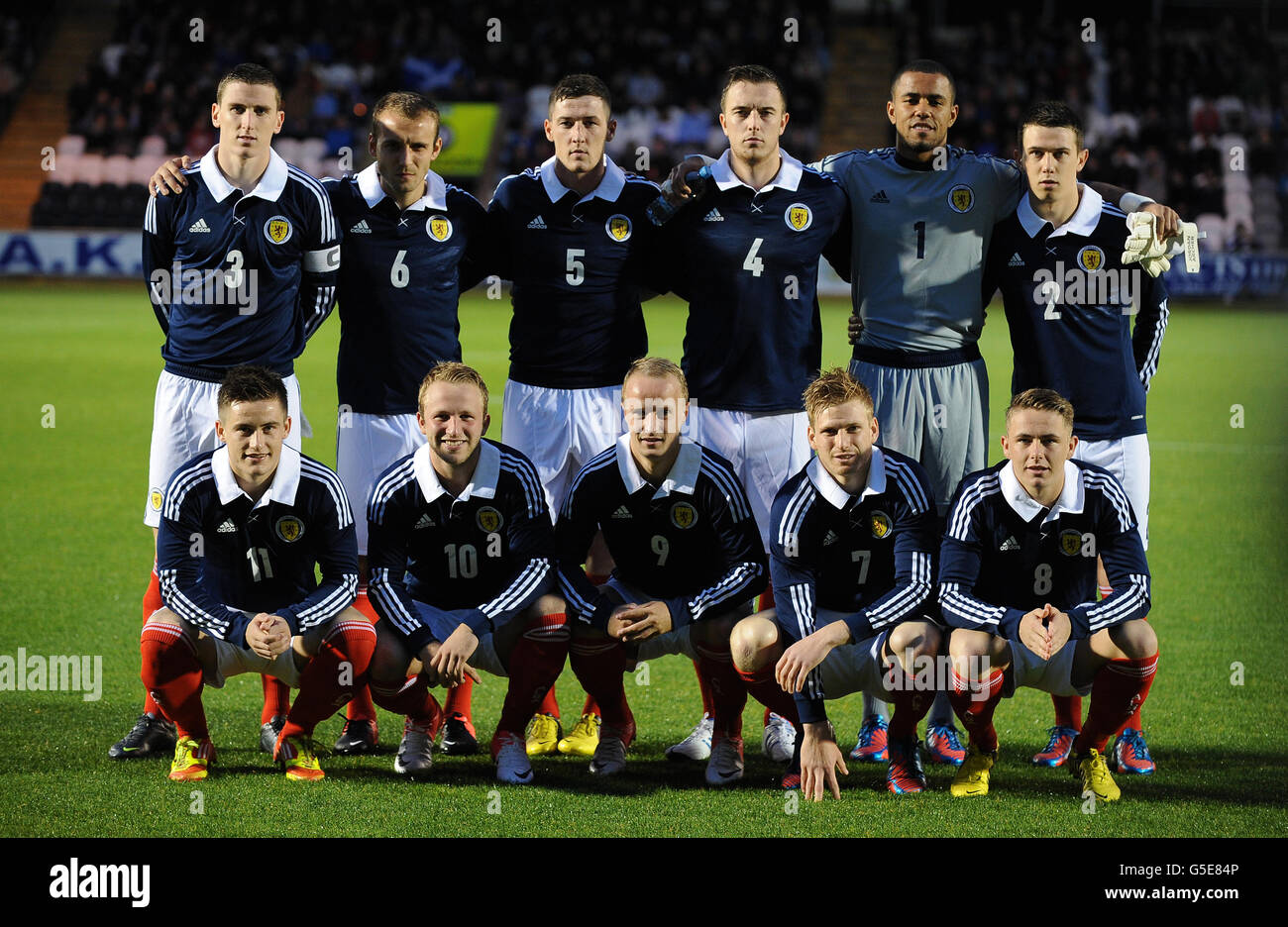Calcio - Campionato europeo Under 21 UEFA 2013 - Gruppo Ten - Scozia / Lussemburgo - Saint Mirren Park. Gruppo di squadra scozzese U21 Foto Stock