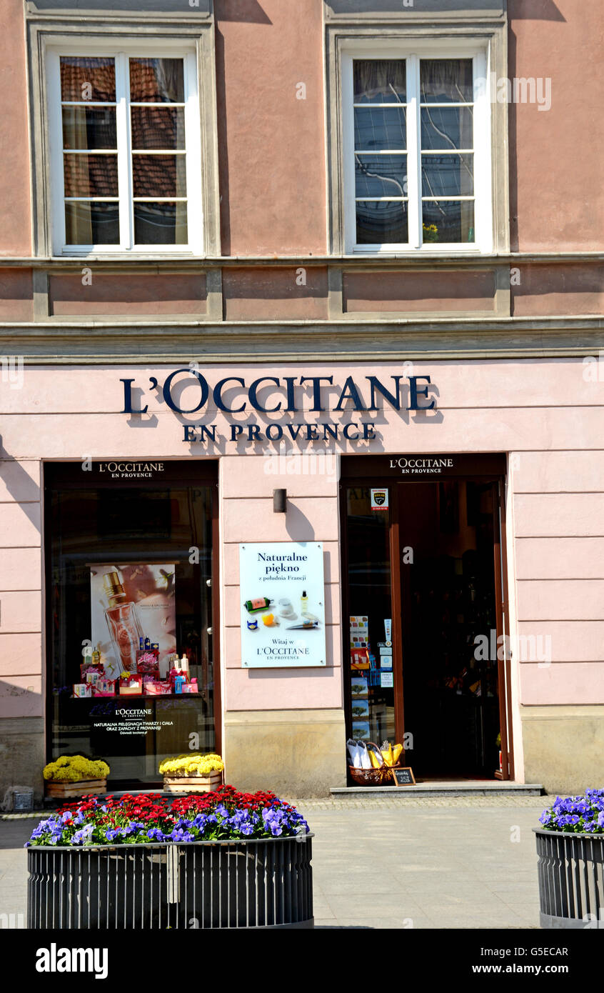 L'Occitane en Provenc boutique Varsavia POLONIA Foto Stock
