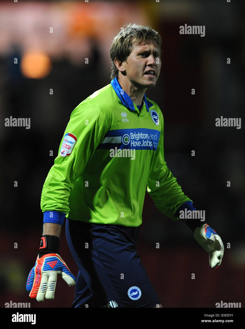 Calcio - Npower Football League Championship - Watford contro Brighton & Hove Albion - Vicarage Road. Tomasz Kuszczak, portiere di Brighton & Hove Albion Foto Stock