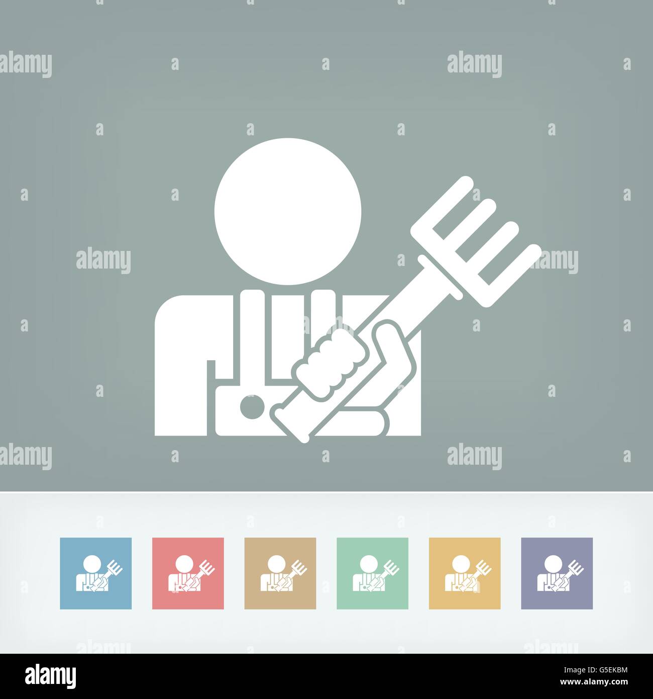 Icona di forcone Illustrazione Vettoriale