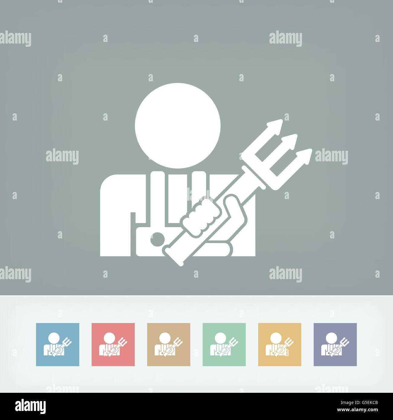 Icona di forcone Illustrazione Vettoriale