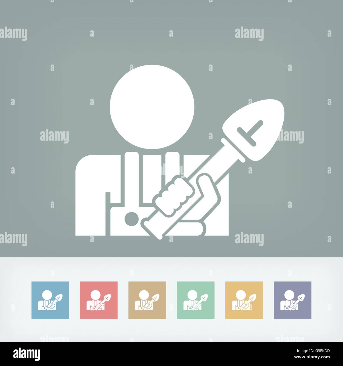 Icona di pala Illustrazione Vettoriale