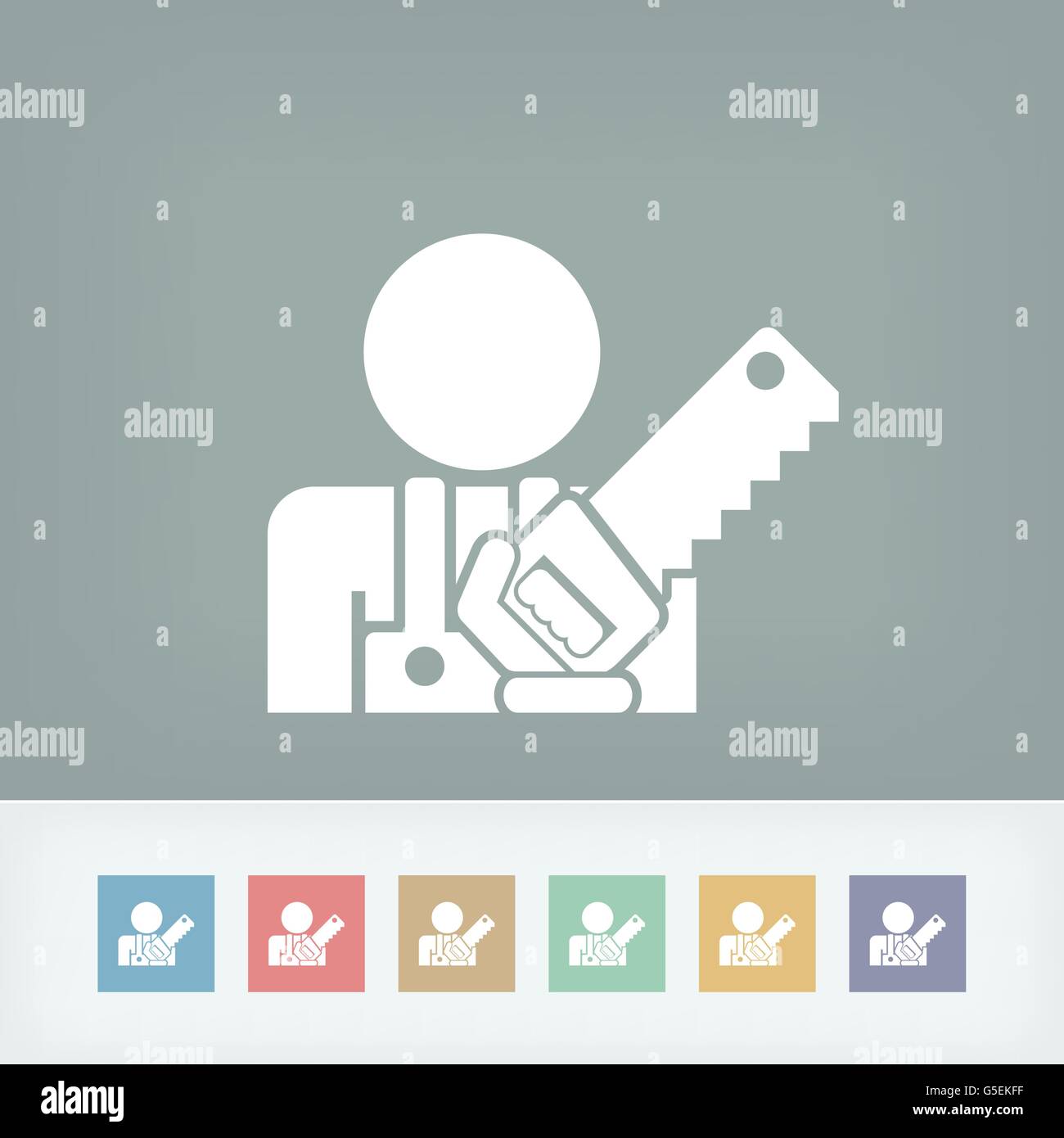 Icona di Woodman Illustrazione Vettoriale