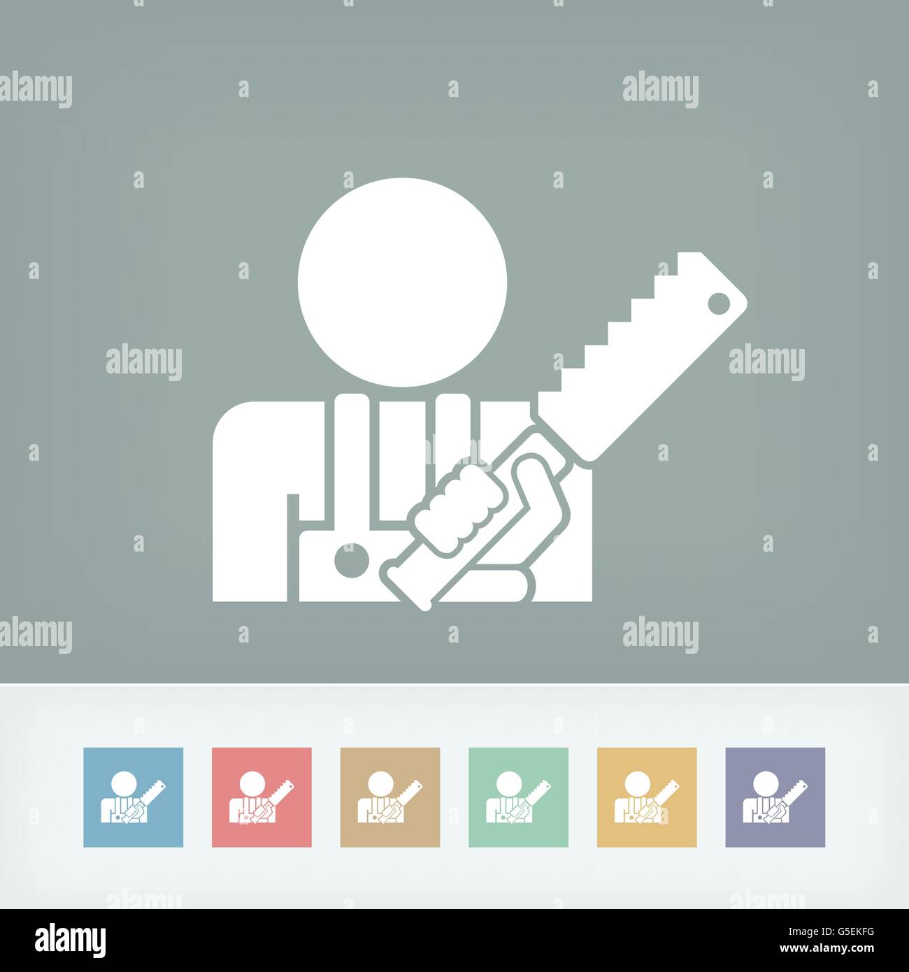 Icona di Woodman Illustrazione Vettoriale