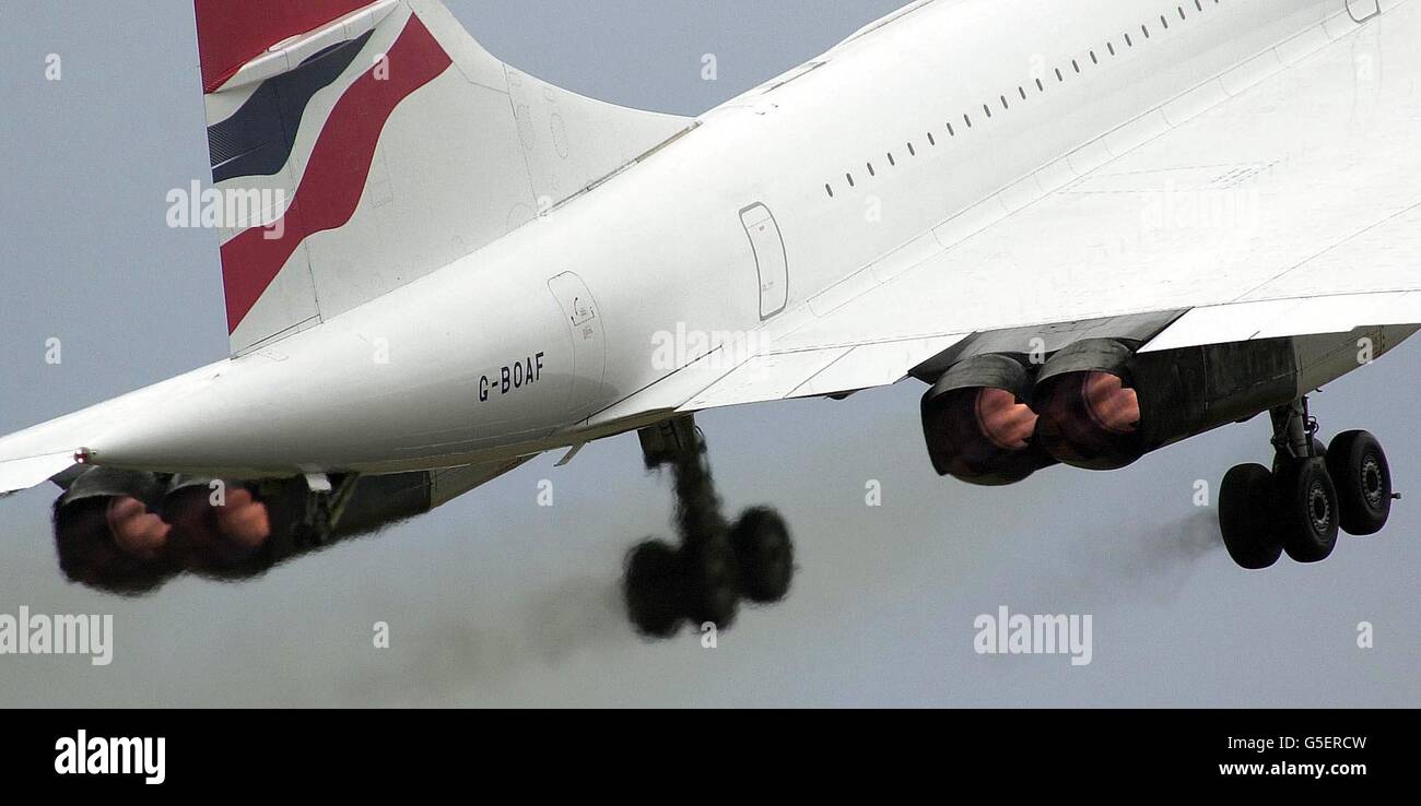 Concorde prova di volo Foto Stock