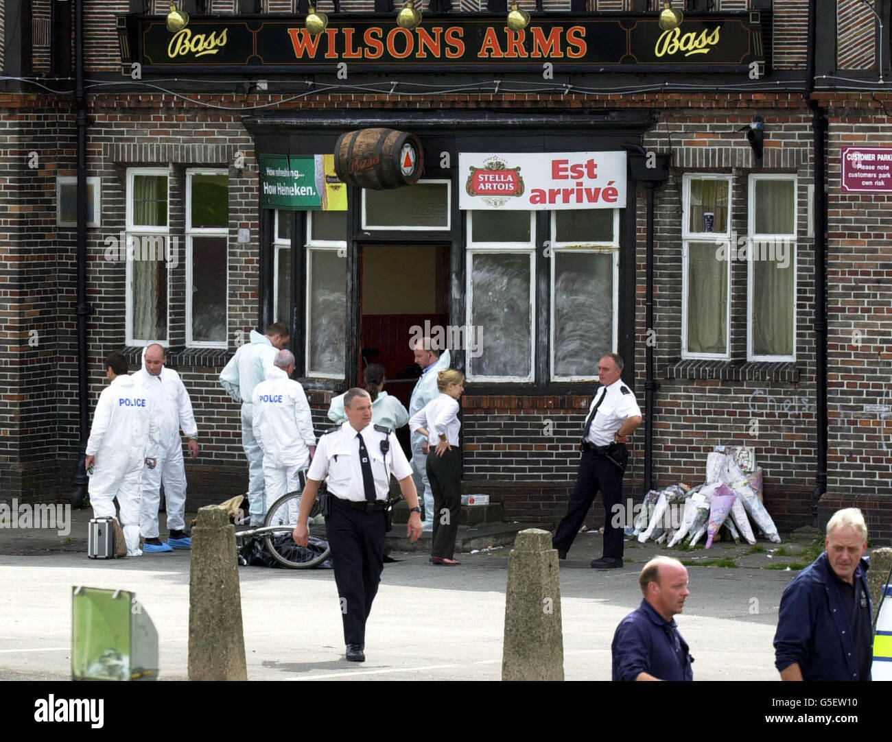 Leeds Pub sparare David Nelson Foto Stock
