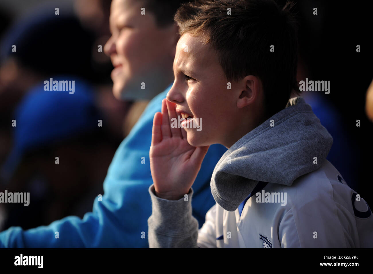 Calcio - Npower Football League Championship - Birmingham City / Barnsley - St Andrews. I tifosi di Birmingham City durante la partita del campionato di calcio di Npower a St Andrews, Birmingham. Foto Stock