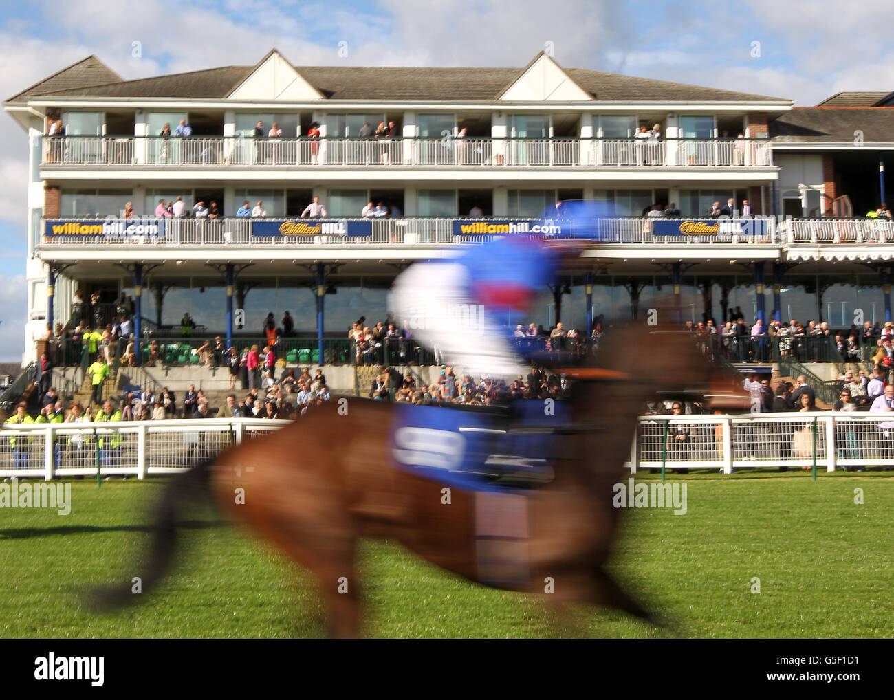 Corse di cavalli - William Hill Ayr Gold Cup - Festa delle Signore. Vista generale dell'ippodromo di Ayrshire Foto Stock