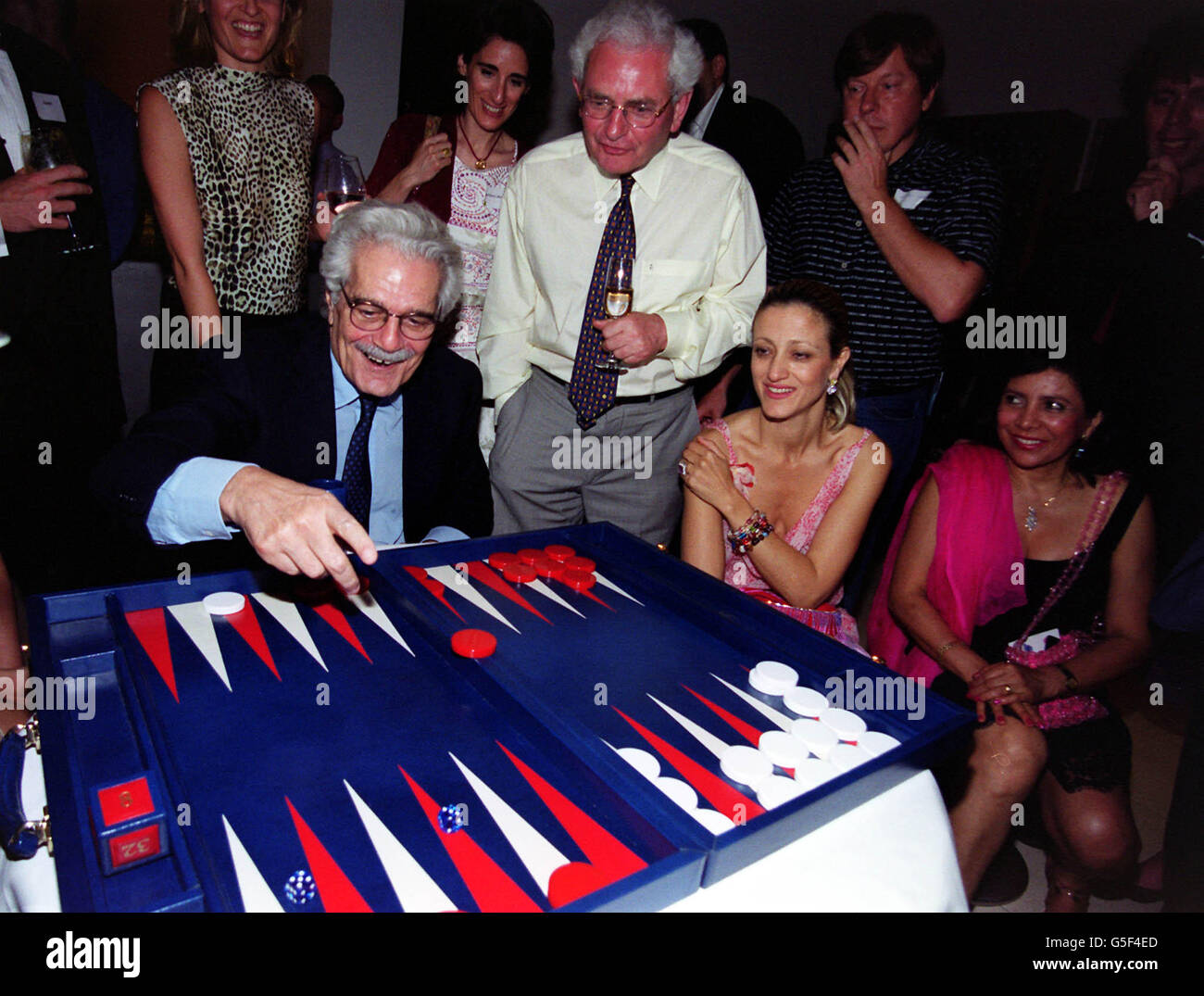 Omar Sharif Backgammon Foto Stock