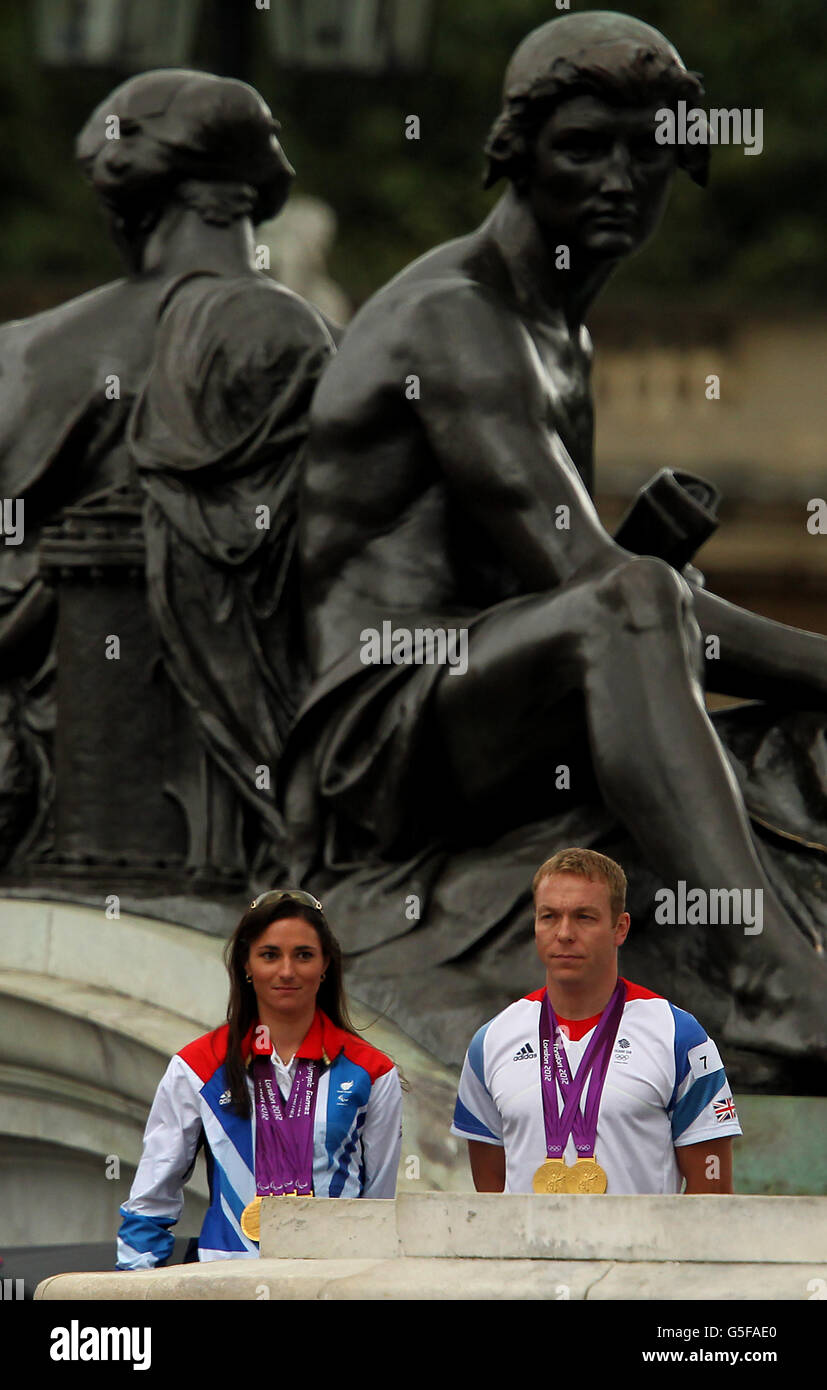 Giochi Olimpici di Londra - gli atleti Victory Parade Foto Stock