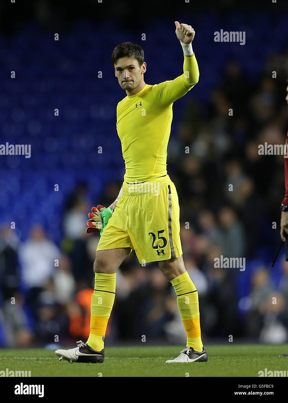 Calcio - Europa League - Gruppo J - Tottenham Hotspur / Lazio - White Hart Lane. Tottenham Hotspur Hugo Lloris durante l'Europa League, partita del Gruppo J a White Hart Lane, Londra. Foto Stock