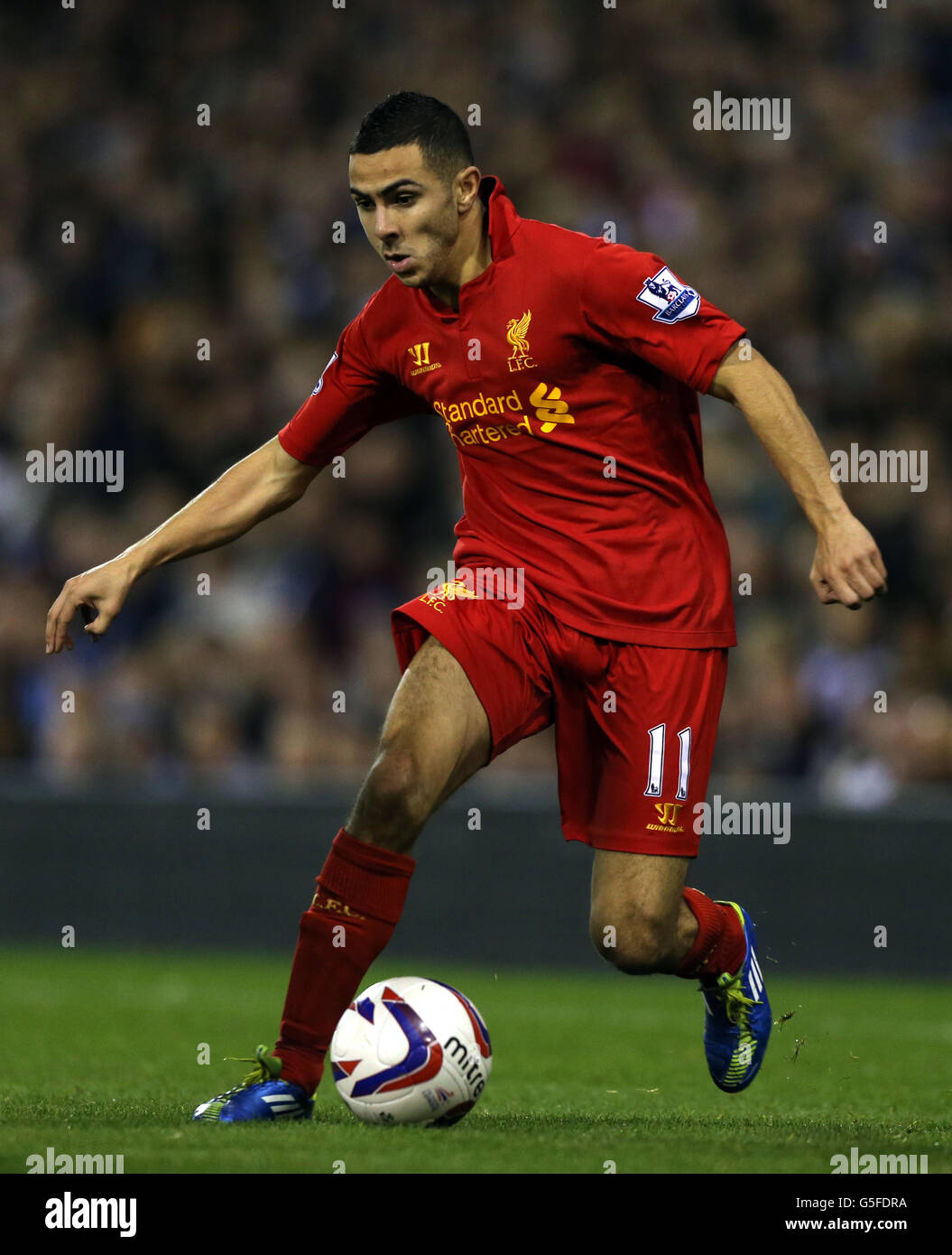 Oussama Assaidi di Liverpool durante la Capital One Cup, terza partita ai Hawthorns, West Bromwich. Foto Stock