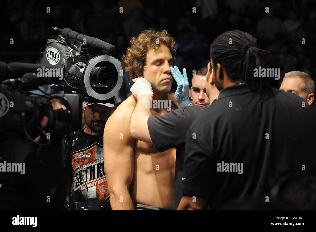 Sport - Arti Marziali miste - UFC su Fuel alla Capital FM Arena, Nottingham. Kyle Kingsbury è preparato per il suo incontro con Jimi Manuwa durante l'evento UFC on Fuel presso la FM Arena della capitale di Nottingham Foto Stock