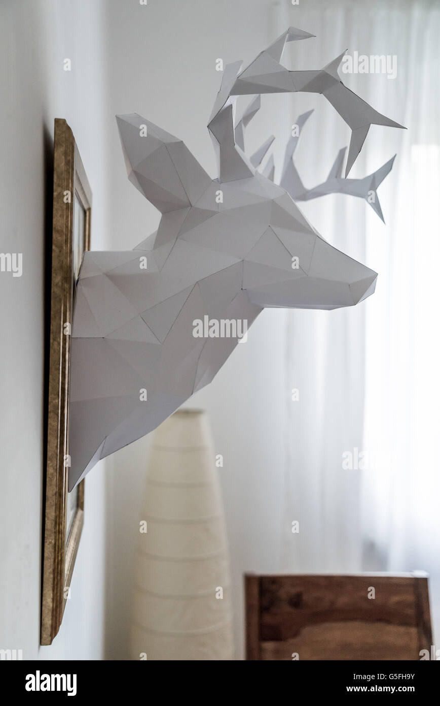 Origami con carne di cervo bianco Foto Stock