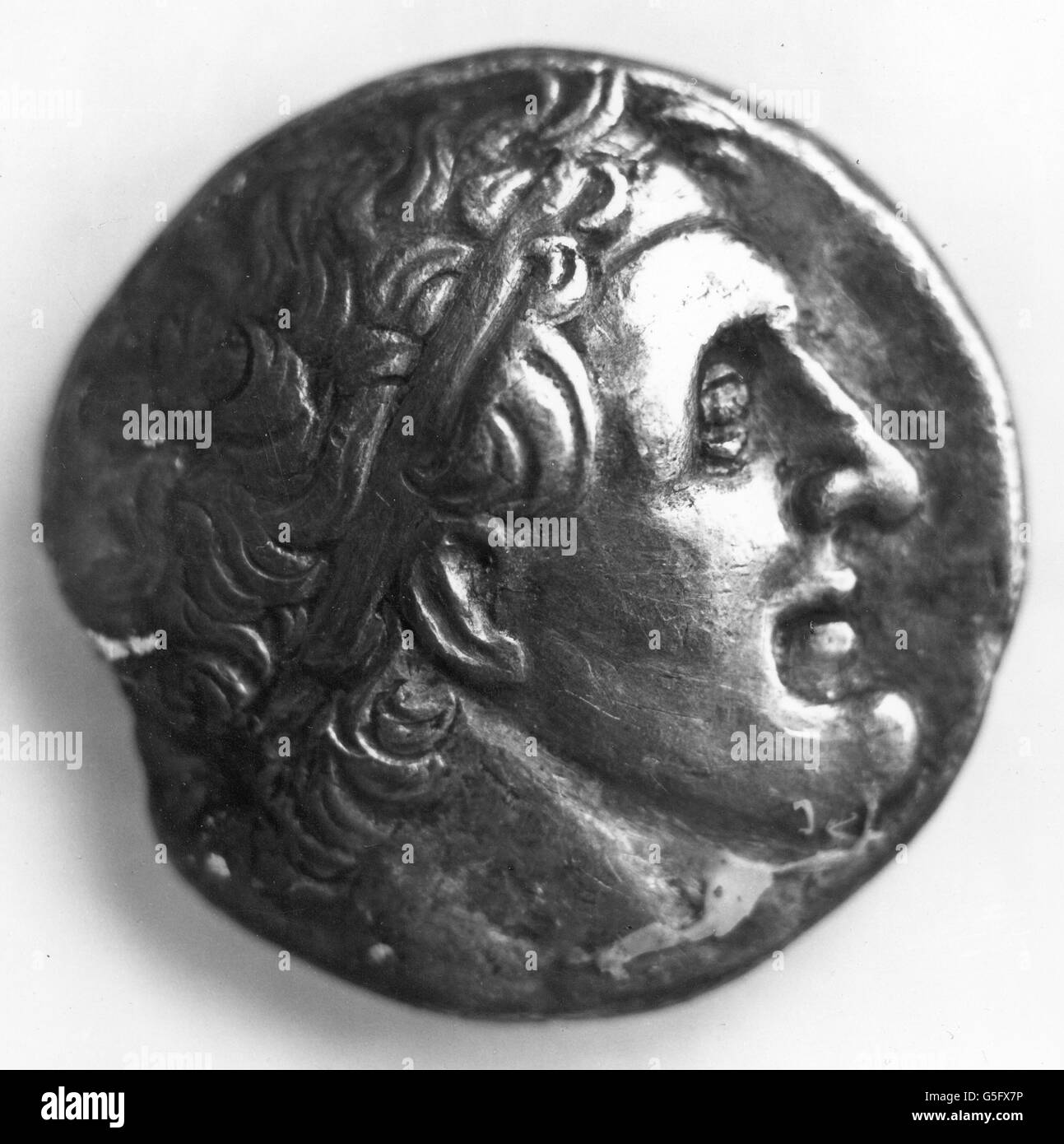 Tolomeo i Soter, circa 366 - 282 a.C., Satrap d'Egitto 323 - 305, re 305 - 282 a.C., exergue, tetraradrachm, circa 285 a.C., Foto Stock