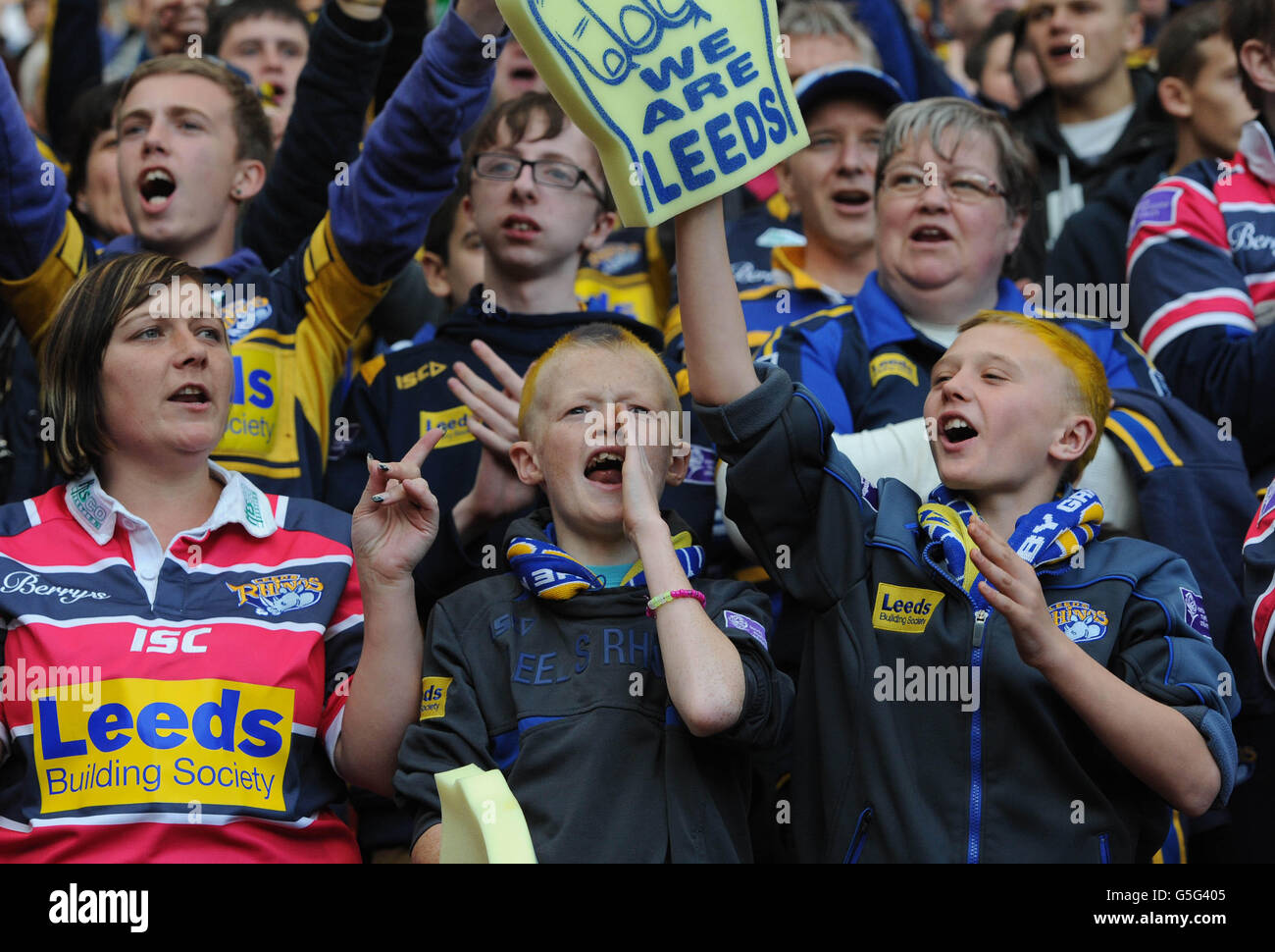 Rugby League - Stobart Super League - Grand Final - Warrington lupi v Leeds rinoceronti - Old Trafford Foto Stock