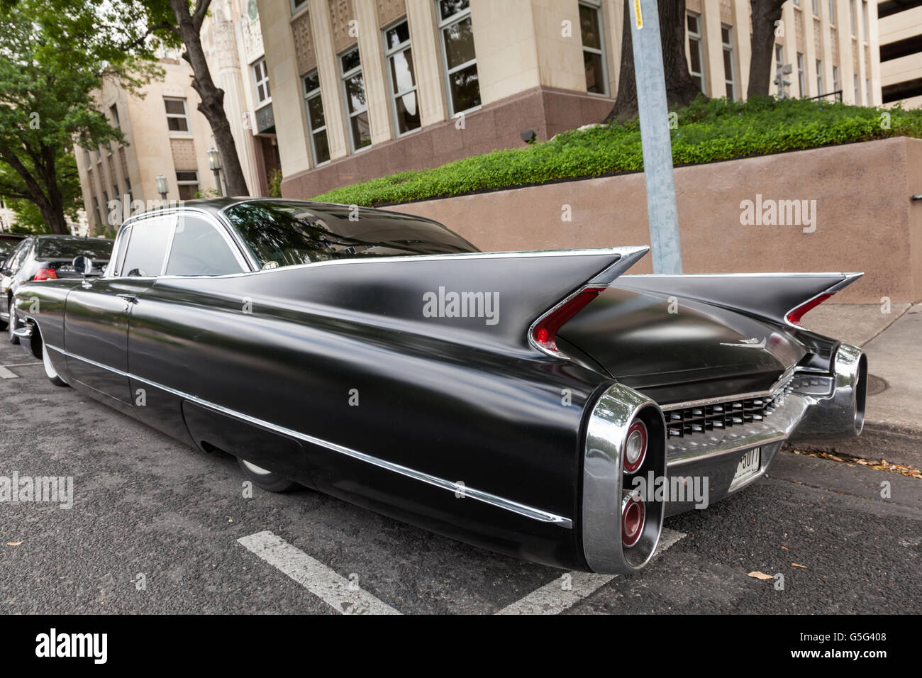 Black Cadillac Eldorado Seville Foto Stock